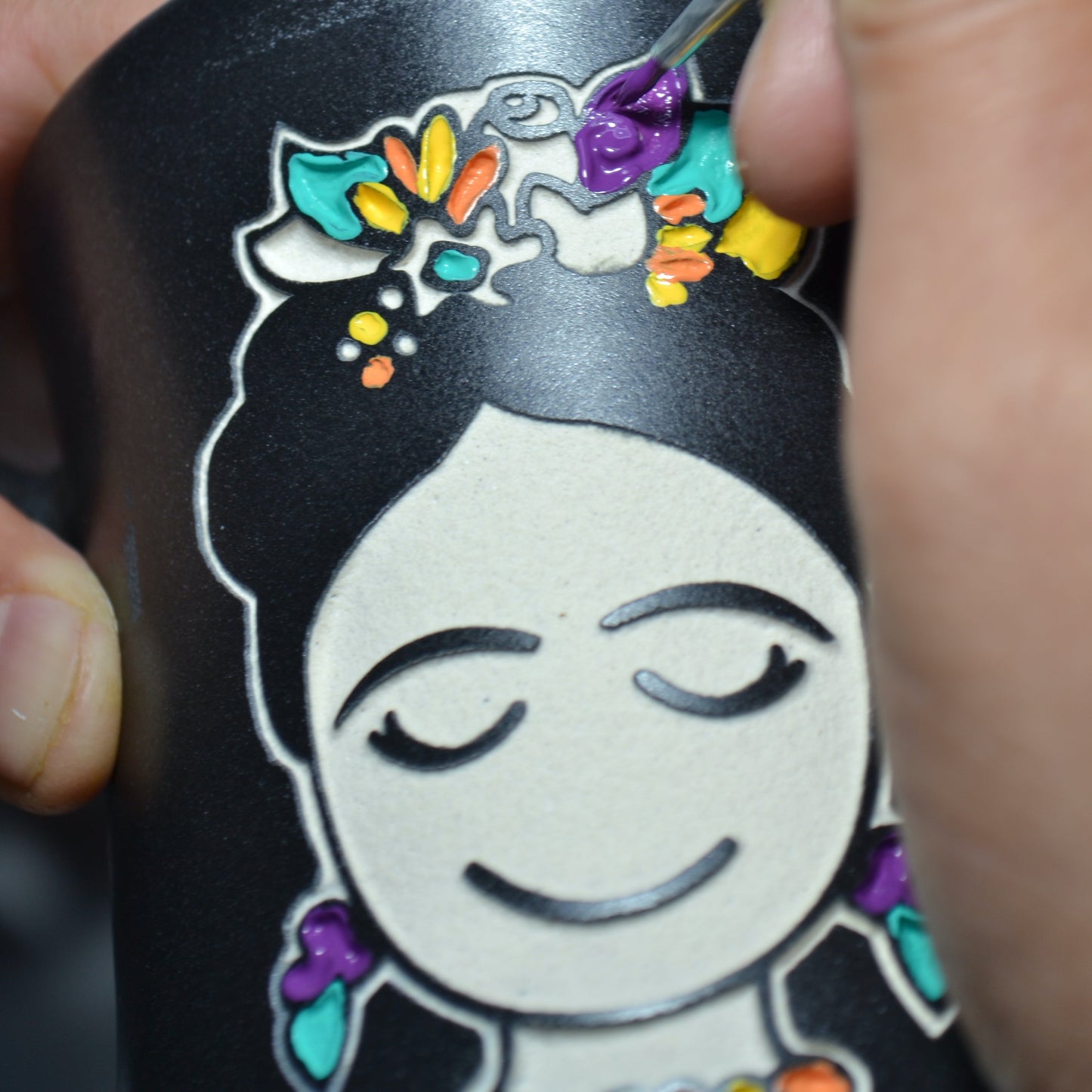 Taza Mexicana Artesanal Frida Kahlo Bonita