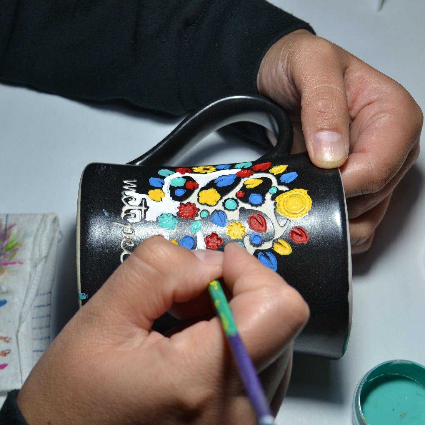 Taza Mexicana Artesanal Arbol de la Vida Metepec