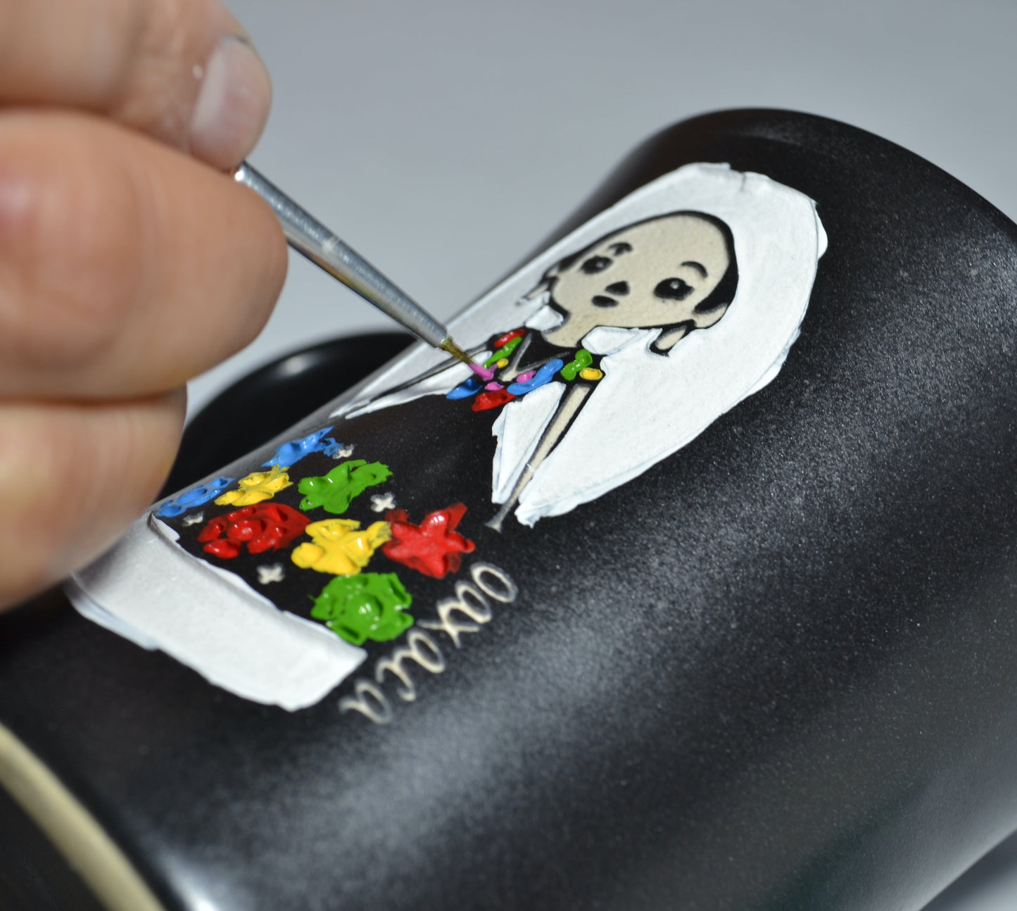 Taza Mexicana Artesanal Muñeca Istmeña Oaxaca