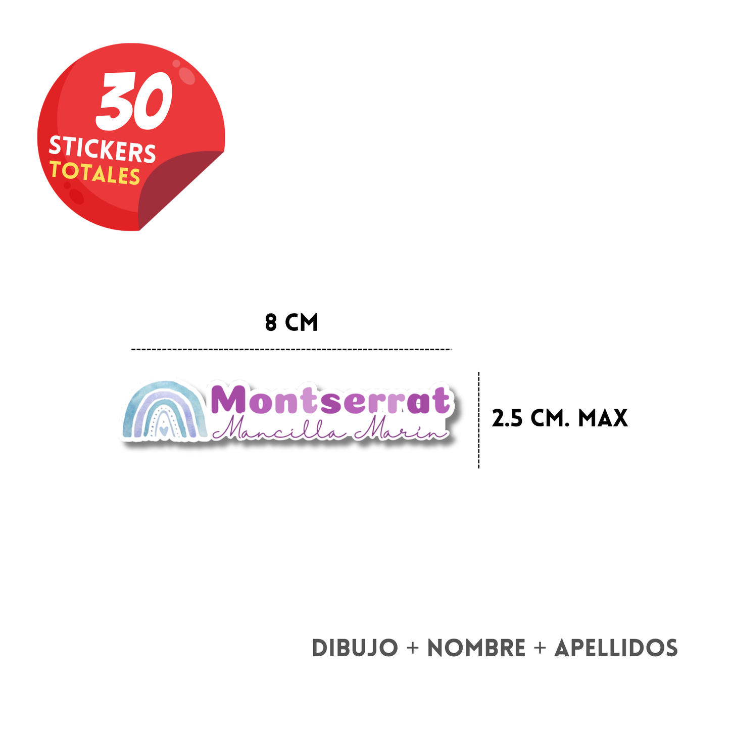 Silueta Dibujo, Nombre y Apellido, Etiquetas Escolares Personalizadas Libretas, Libros y Lápices