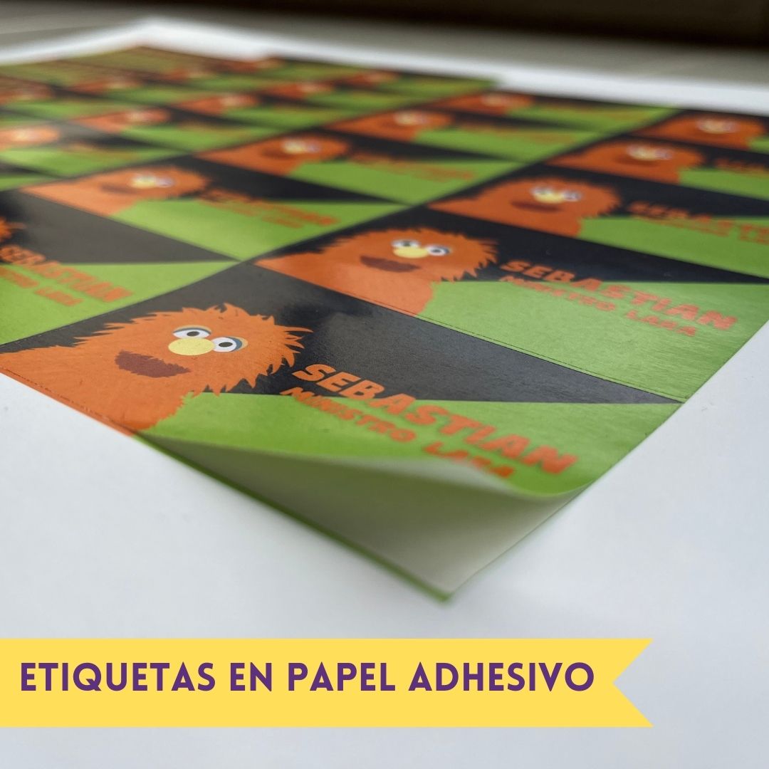 Etiquetas adhesivas de papel personalizadas tipo sticker