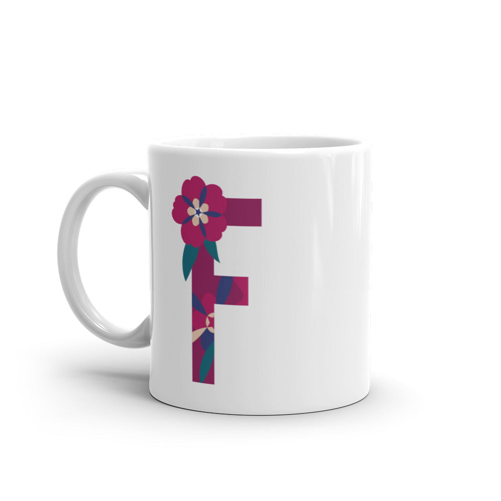 Letras Flor Taza
