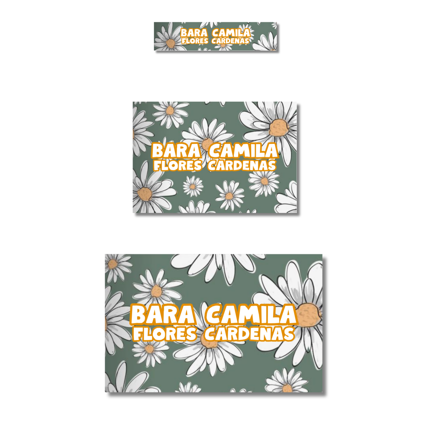 Flores Daisy Etiquetas Escolares Personalizadas Libretas, Libros y Lápices