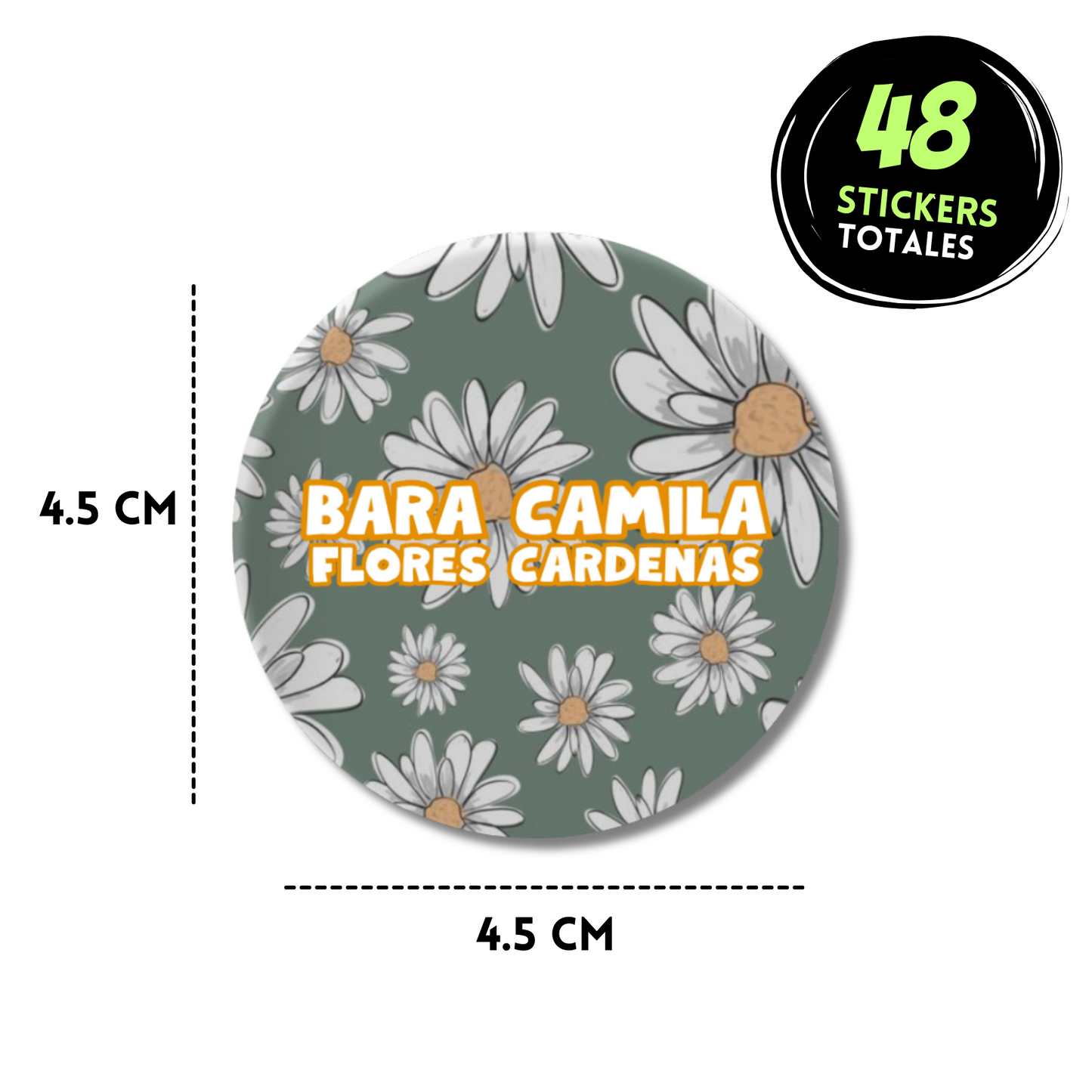 Flores Daisy Etiquetas Escolares Personalizadas Libretas, Libros y Lápices