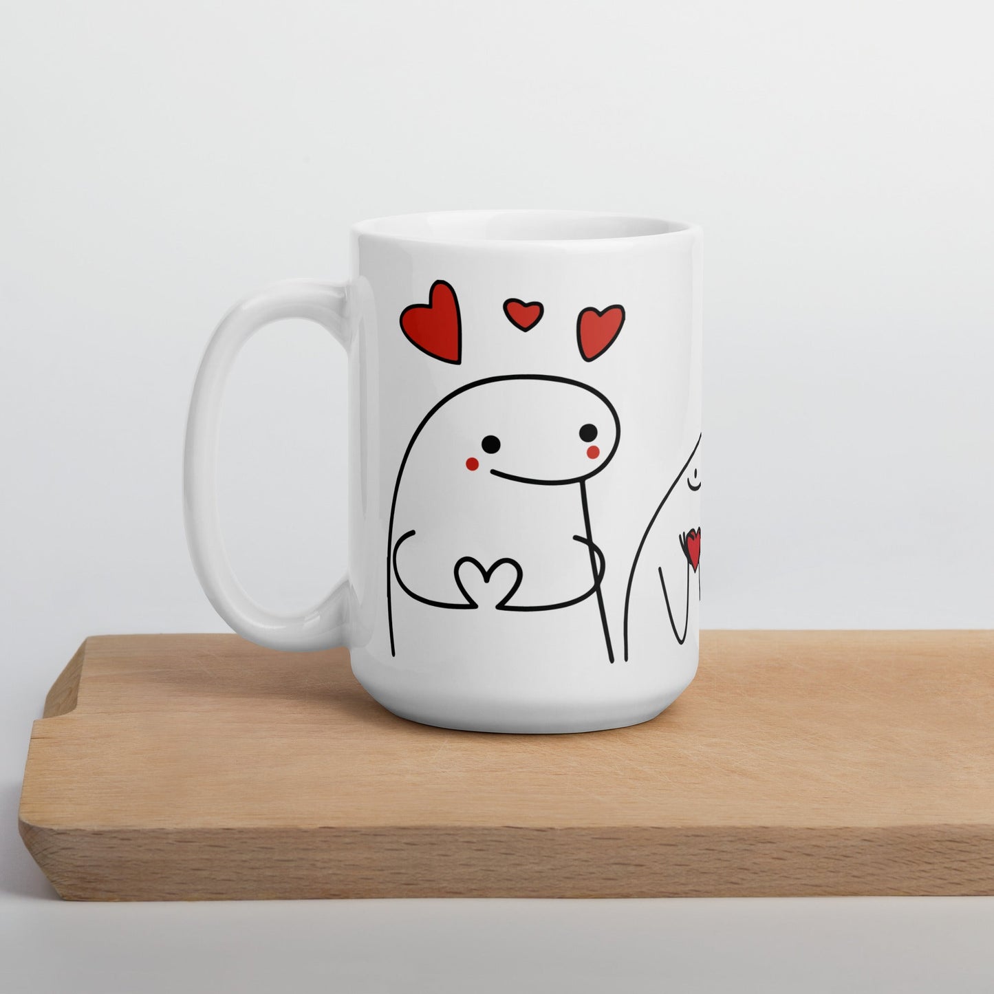 Flork con Corazones de Amor Taza