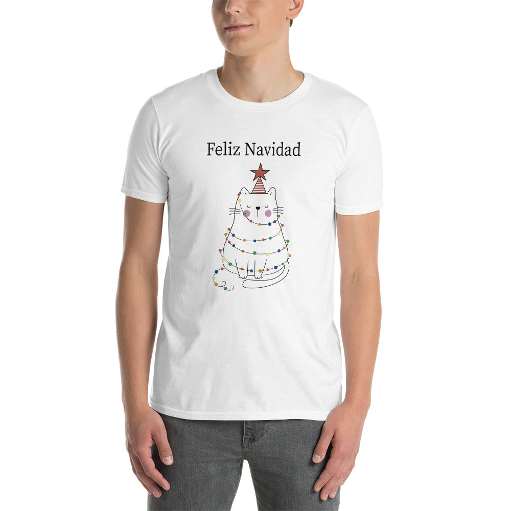 Gato Feliz Navidad  Playera