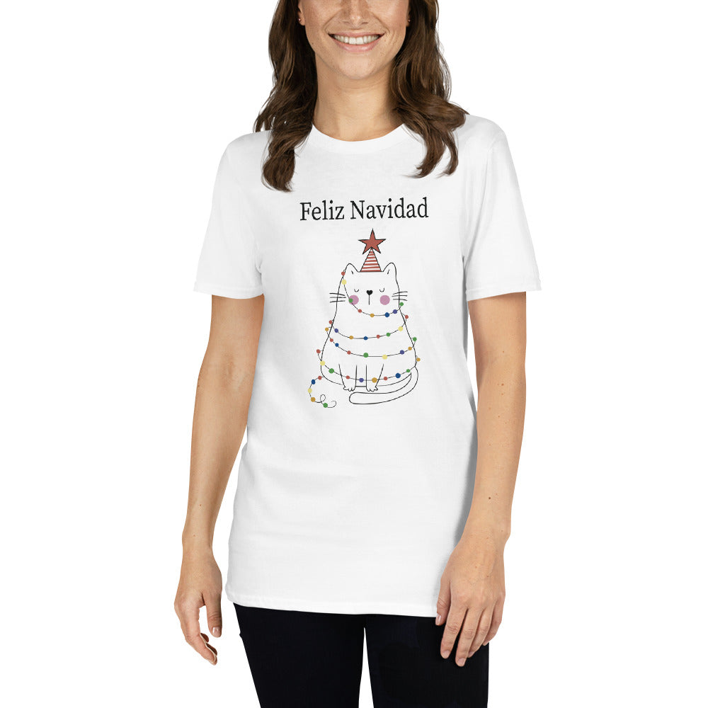 Gato Feliz Navidad  Playera