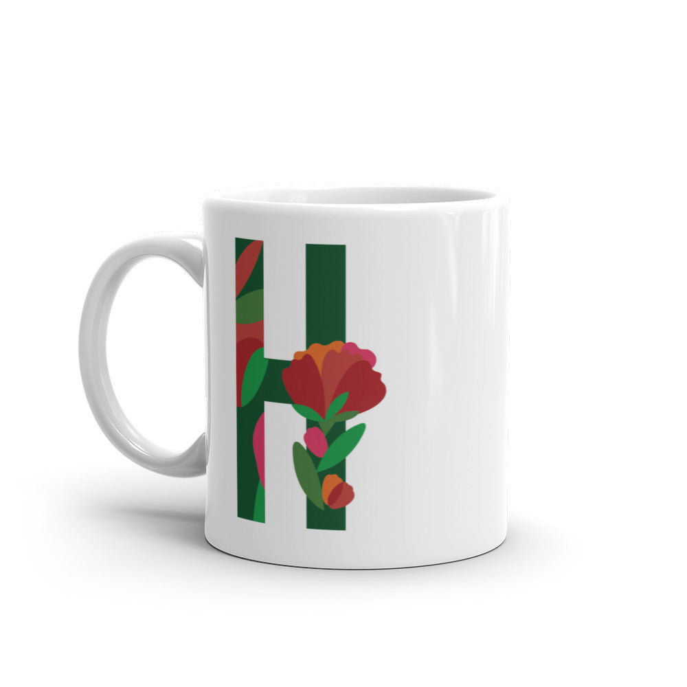 Letras Flor Taza