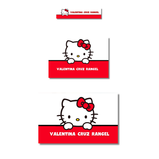 Hello Kitty Personalized School Labels Notebooks, Books and Pencils 