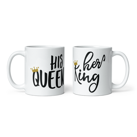 His Queen, Her King Pareja Kit Tazas