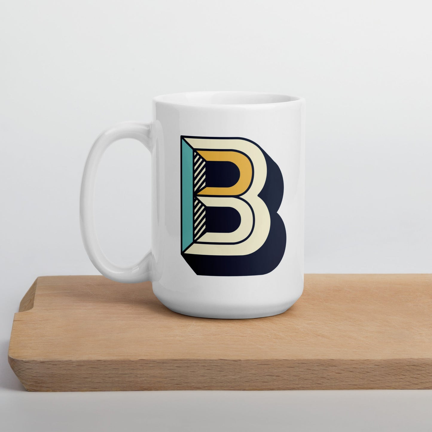 Letras Lineas Retro Taza