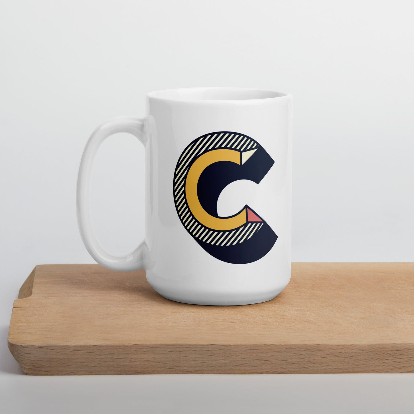 Letras Lineas Retro Taza