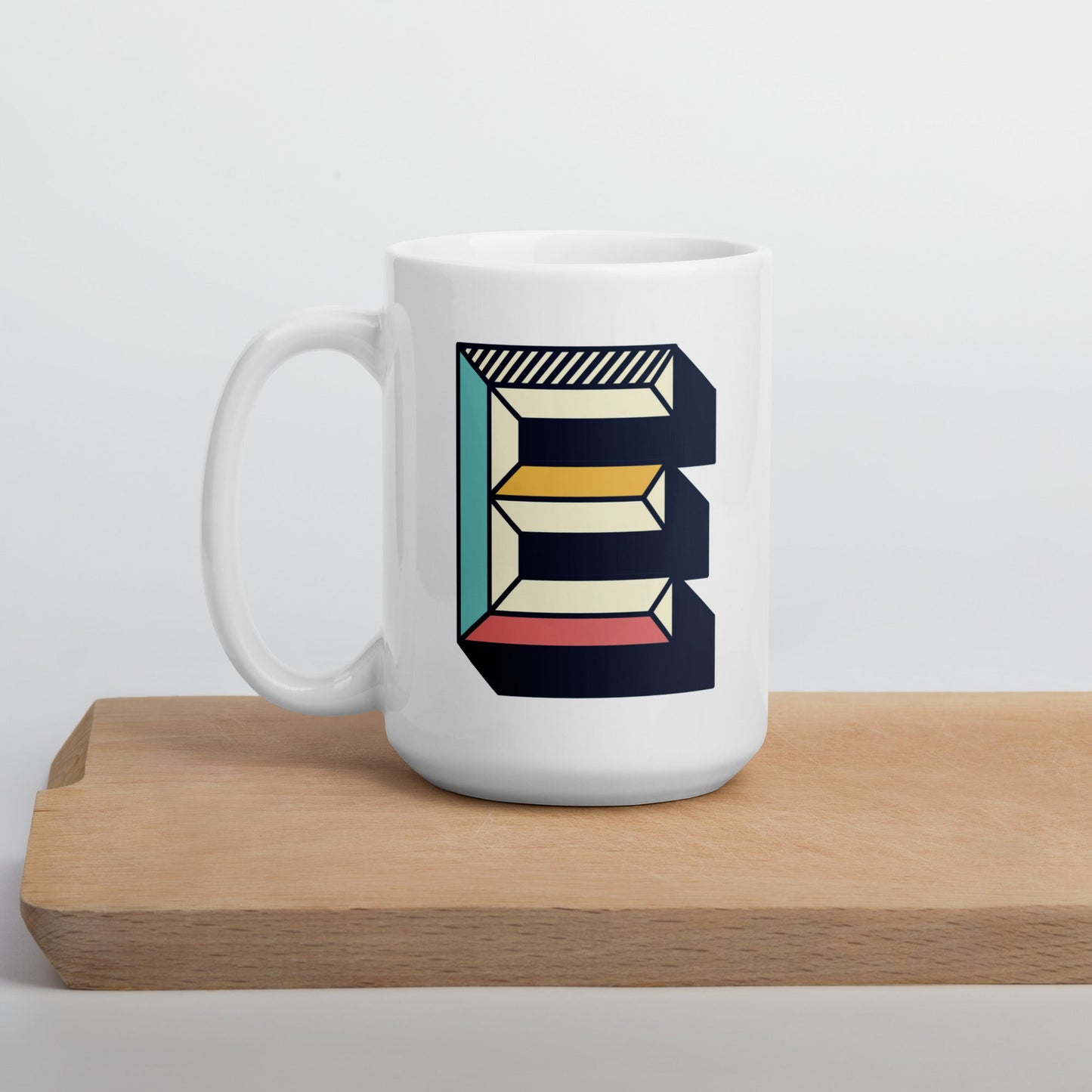 Letras Lineas Retro Taza