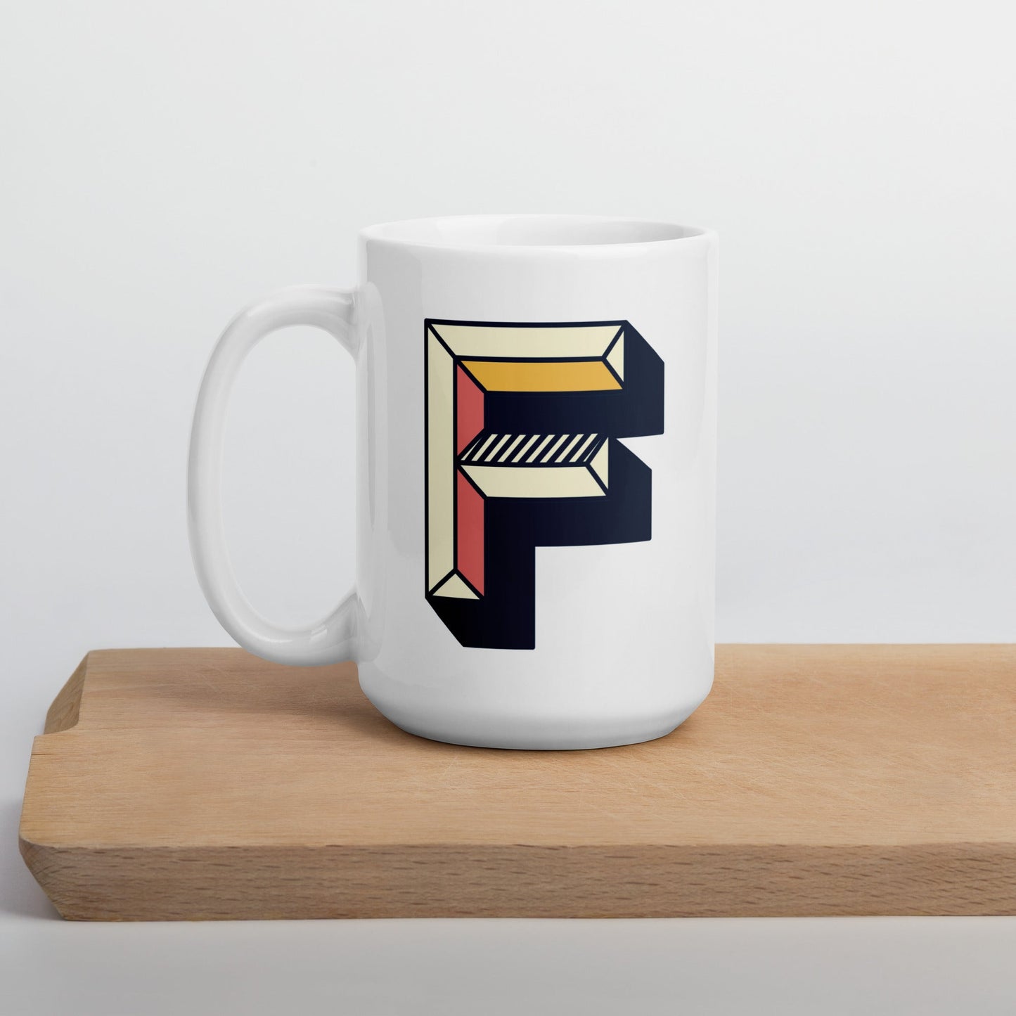 Letras Lineas Retro Taza