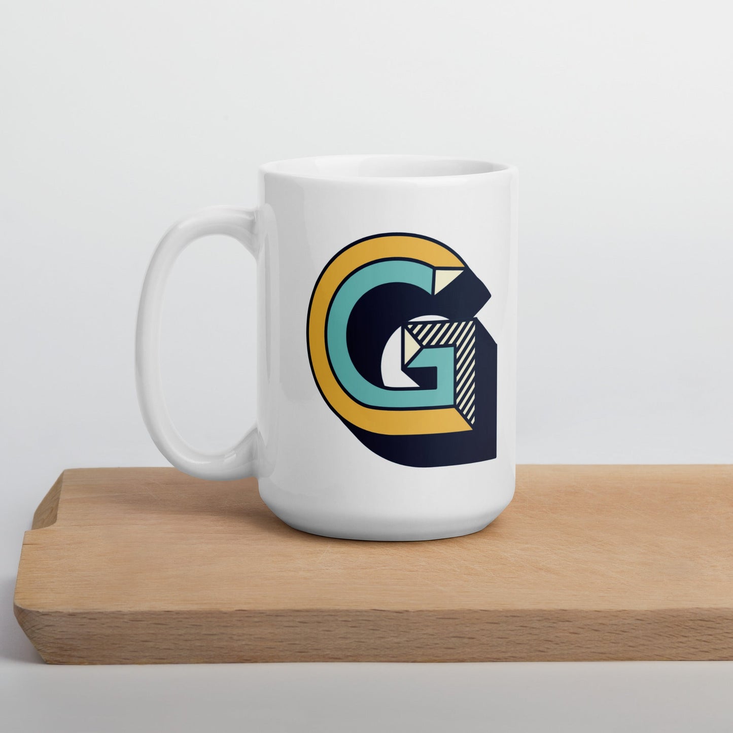 Letras Lineas Retro Taza