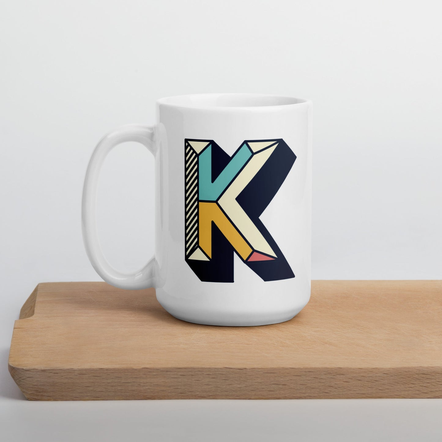 Letras Lineas Retro Taza