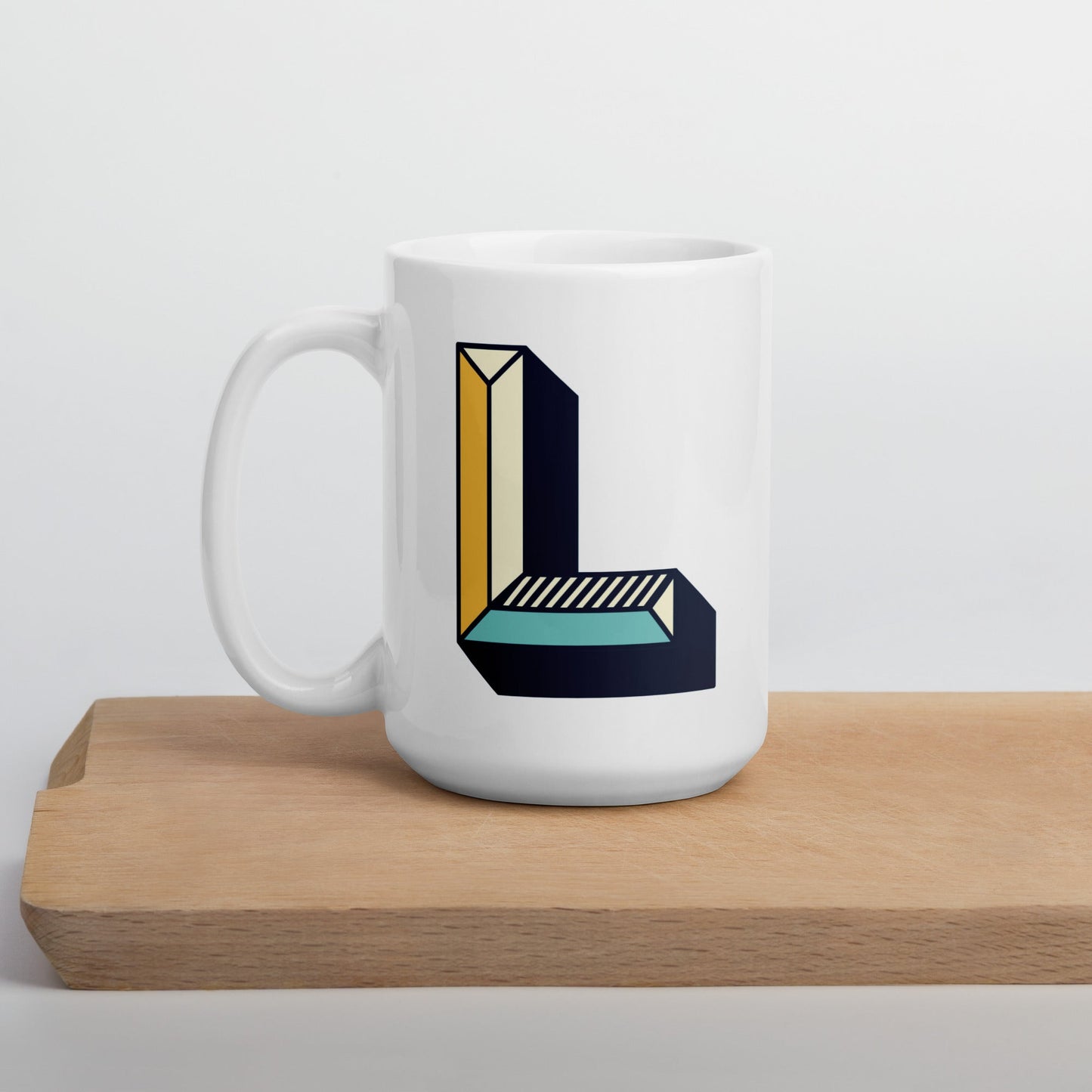 Letras Lineas Retro Taza
