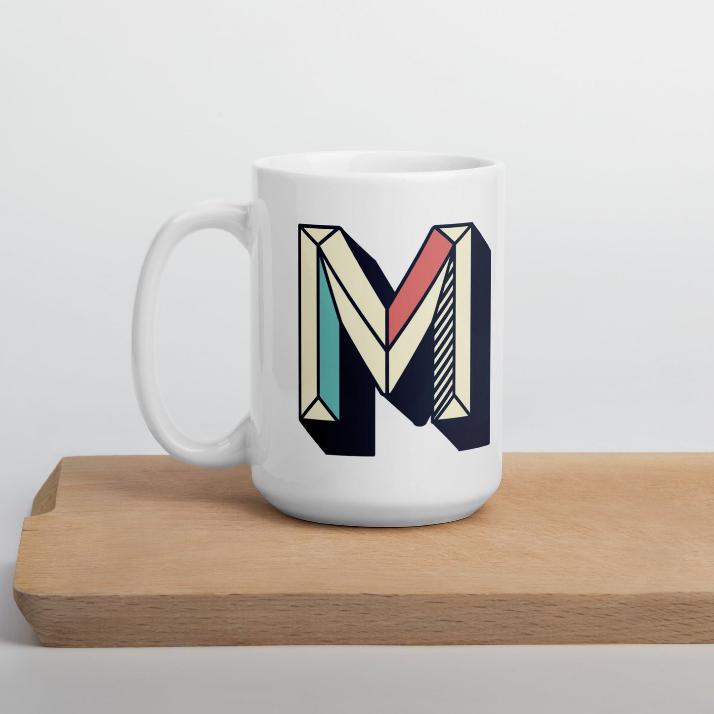 Letras Lineas Retro Taza