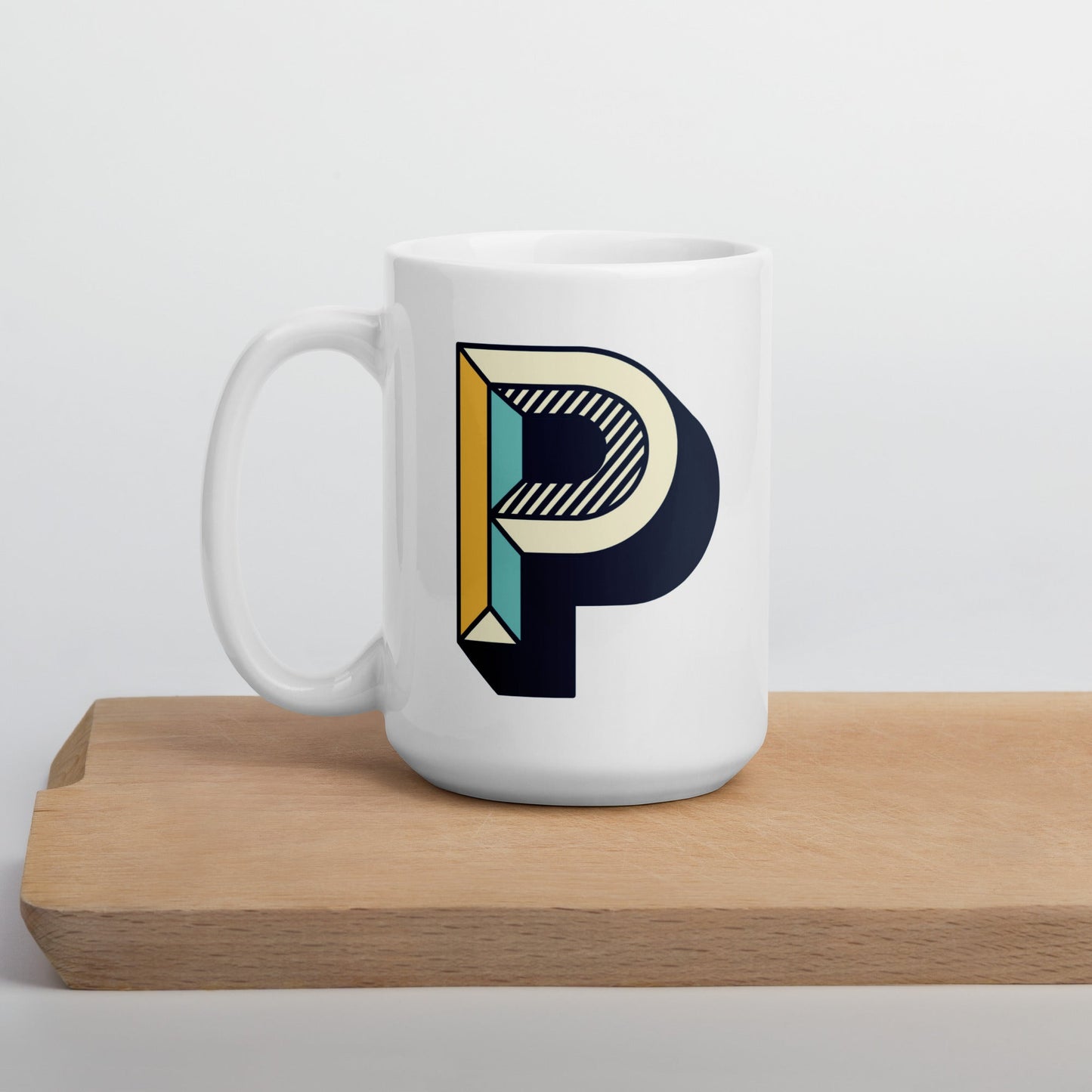 Letras Lineas Retro Taza