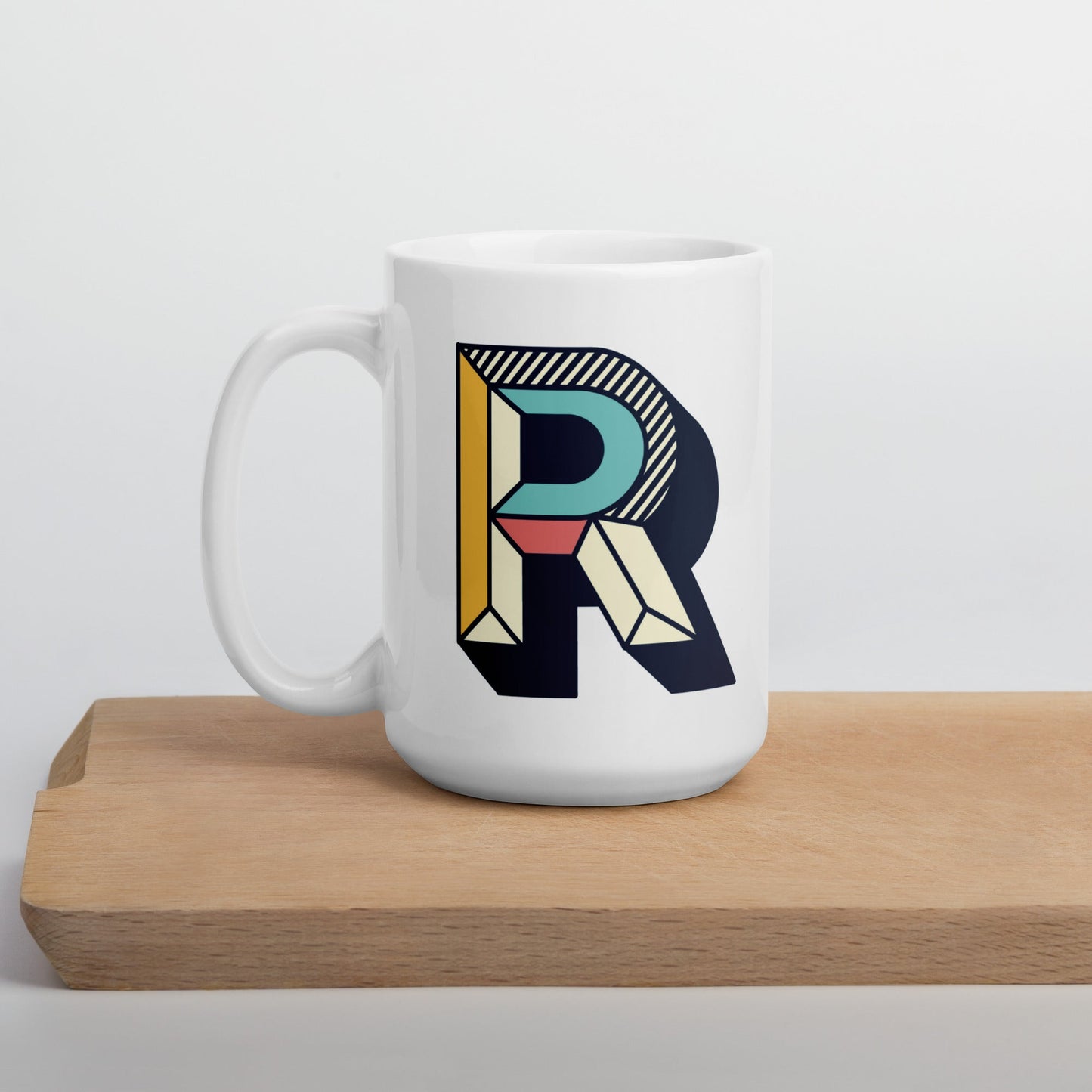 Letras Lineas Retro Taza