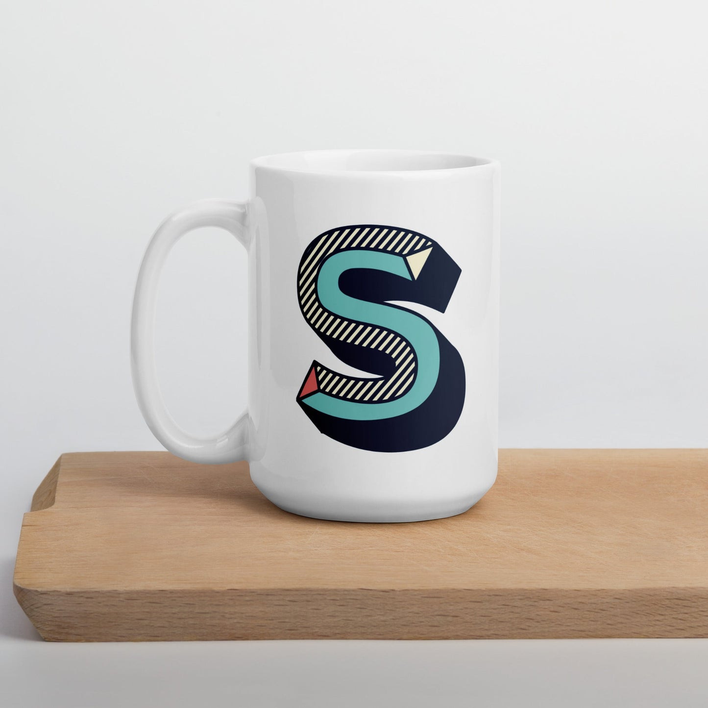 Letras Lineas Retro Taza