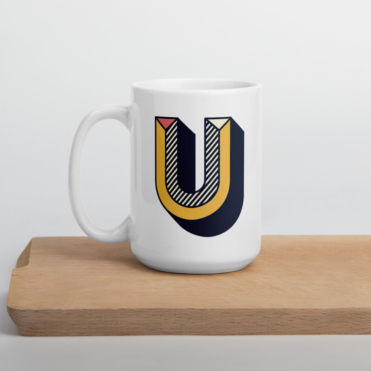 Letras Lineas Retro Taza