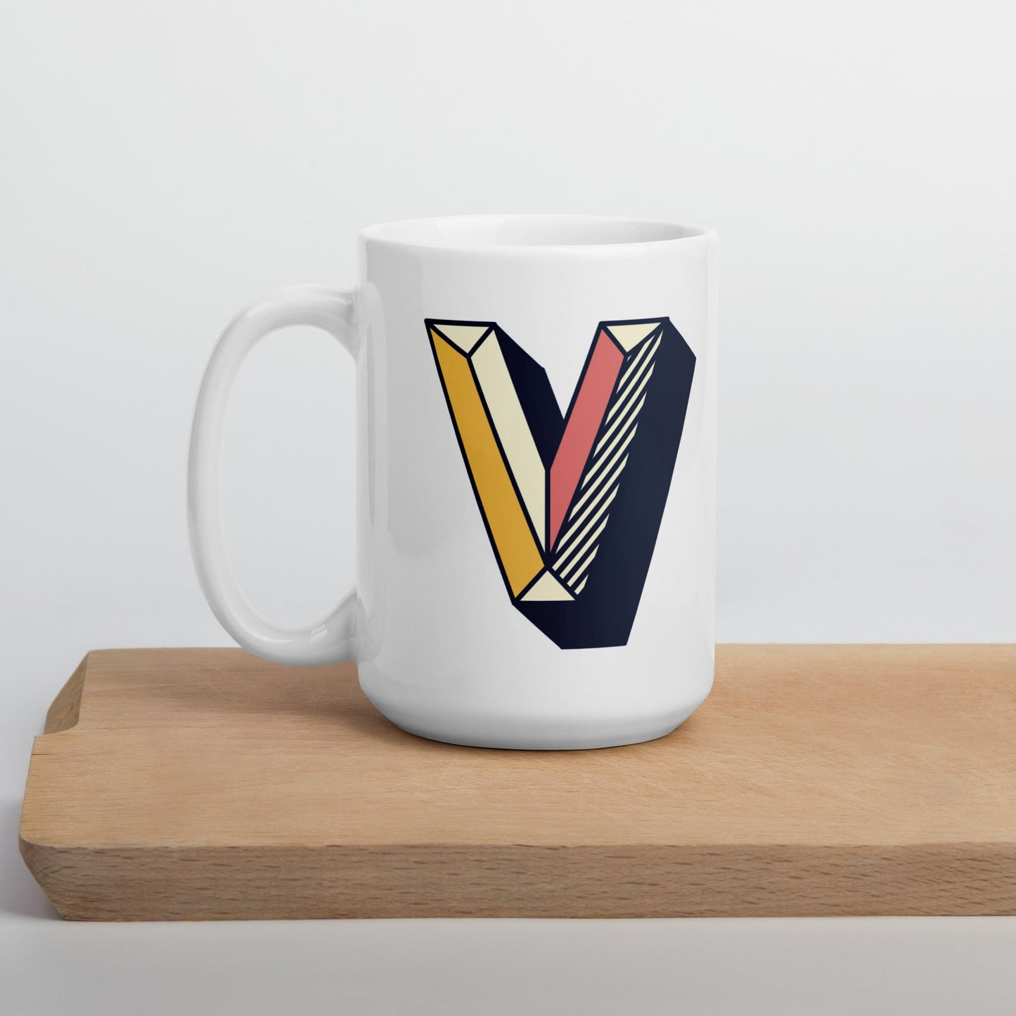 Letras Lineas Retro Taza