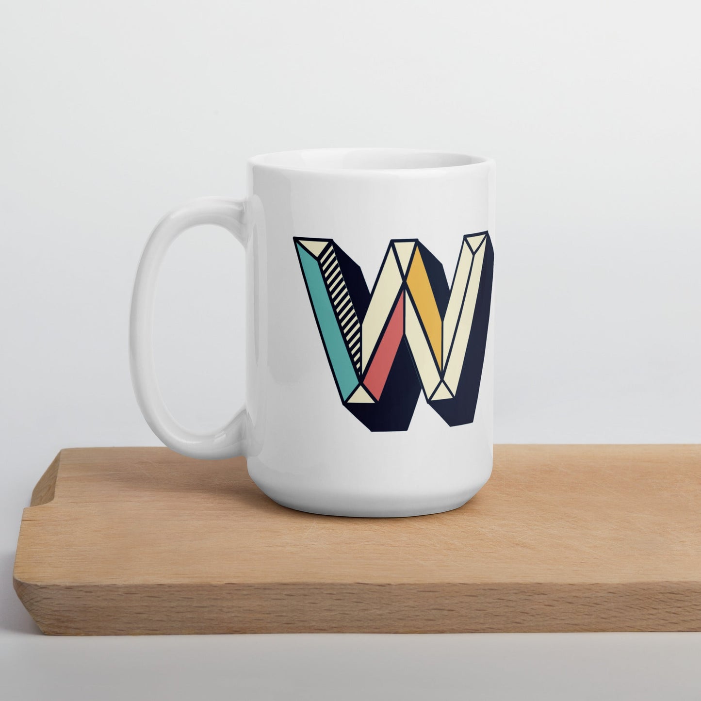 Letras Lineas Retro Taza