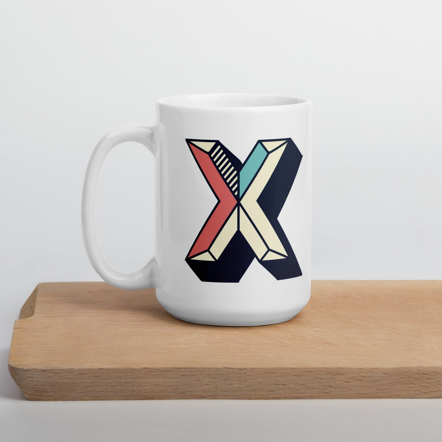 Letras Lineas Retro Taza
