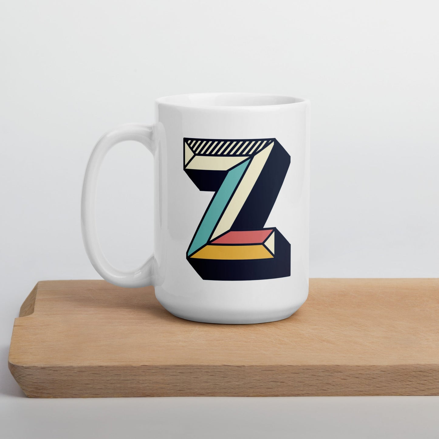 Letras Lineas Retro Taza