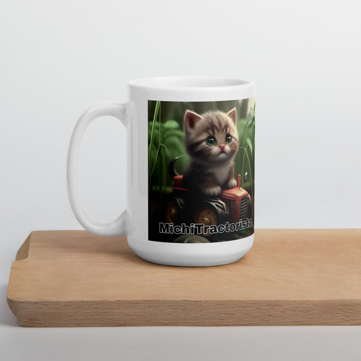 Gato Profesiones Michi Tractorista Taza