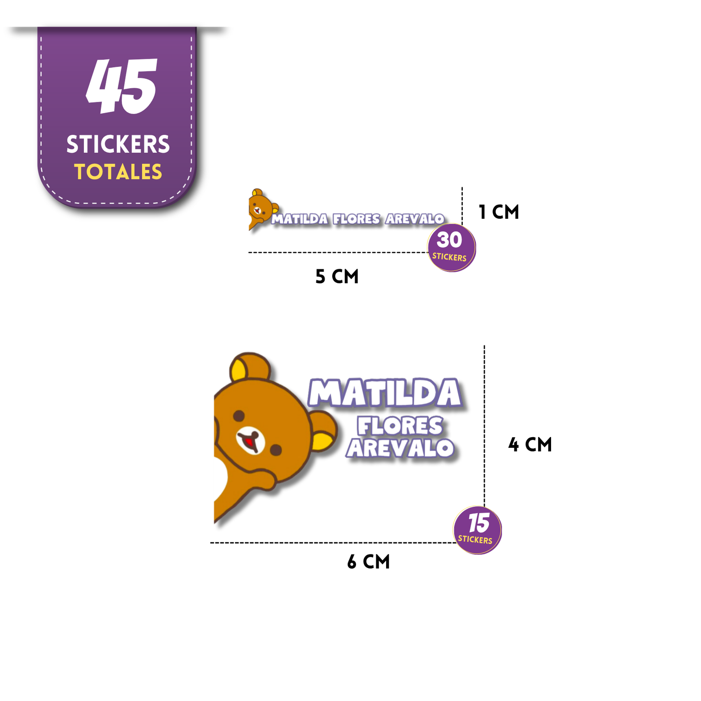 Rilakkuma, etiquetas ropa, personalizadas, textil, DTF