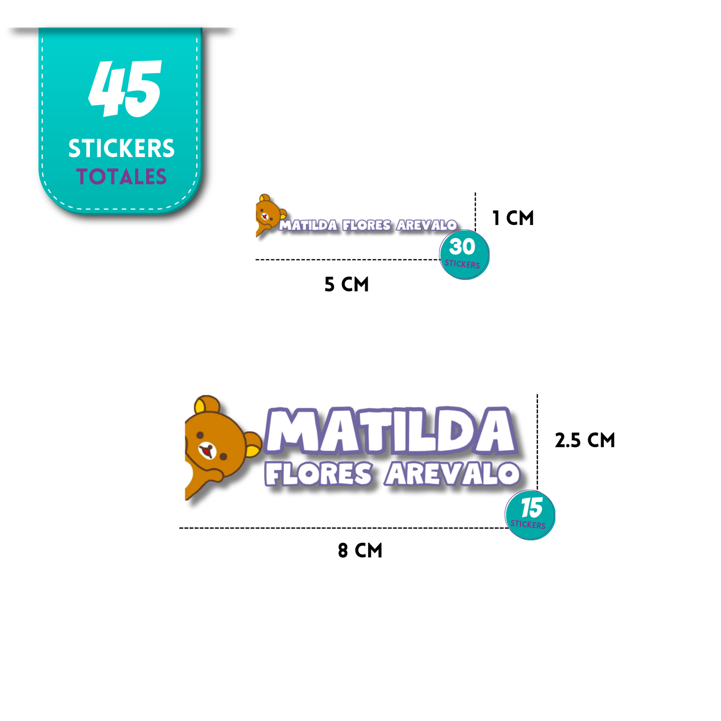 Rilakkuma, etiquetas ropa, personalizadas, textil, DTF