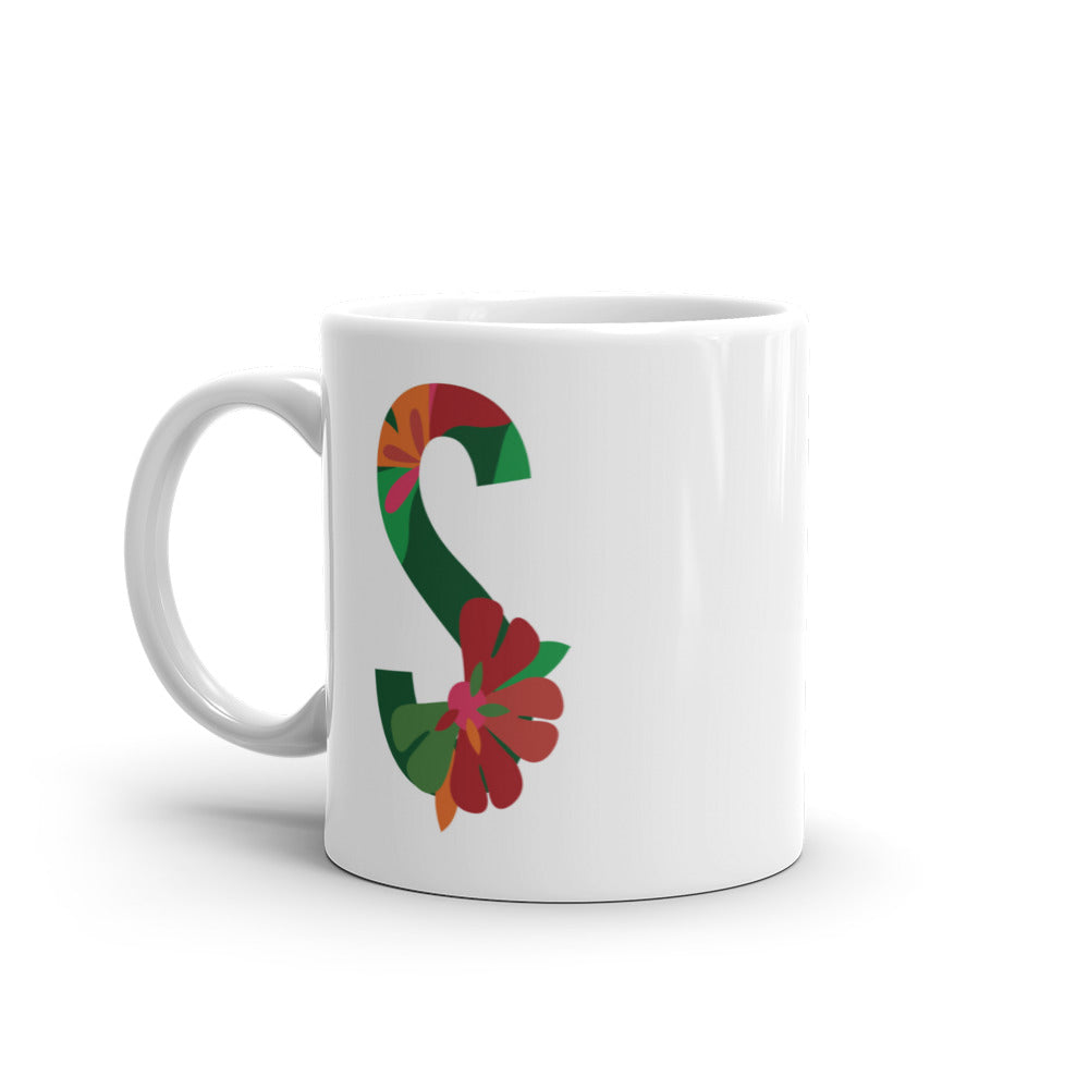 Letras Flor Taza