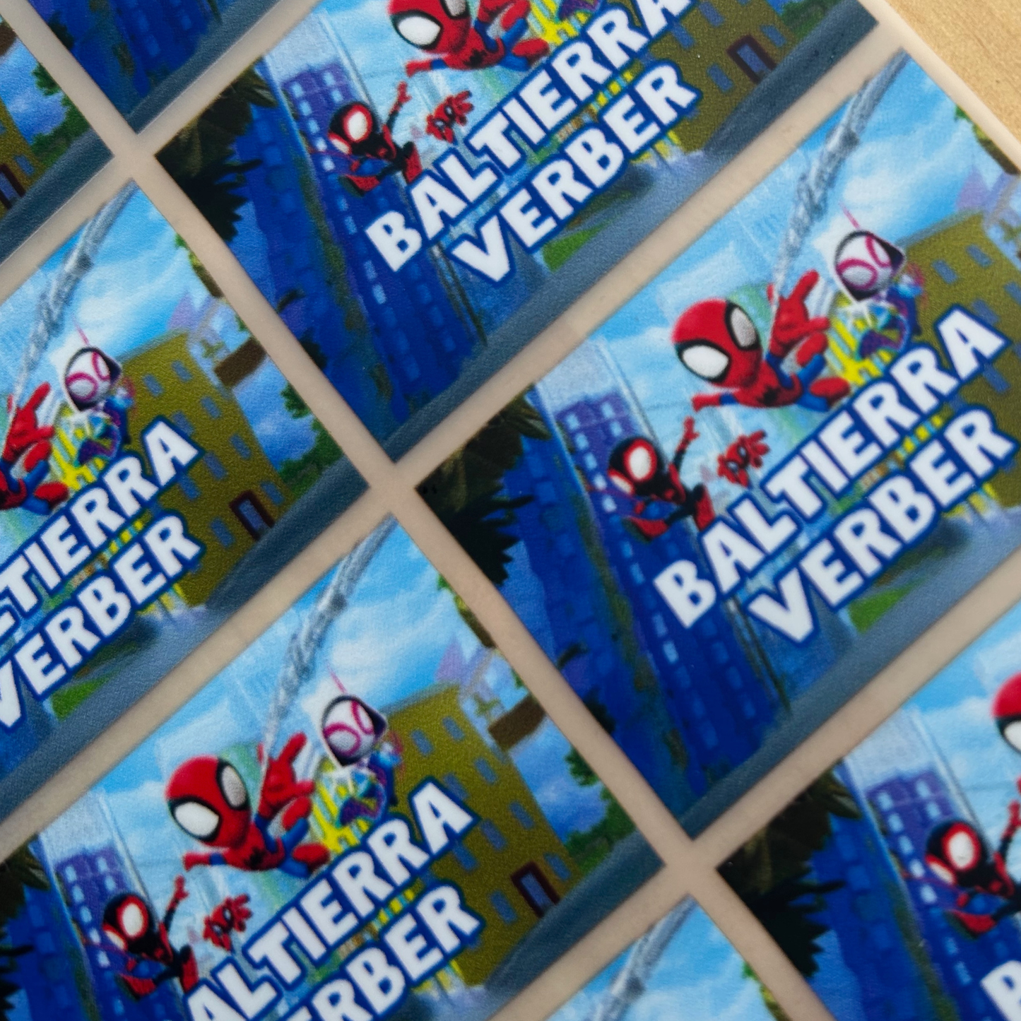 Spidey y Amigos, etiquetas ropa, personalizadas, textil, DTF