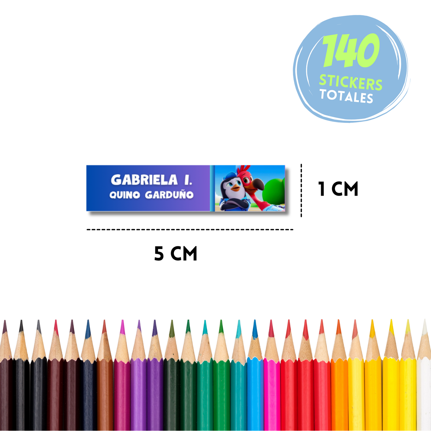 Ajolotito Personalized School Labels Notebooks, Books and Pencils 