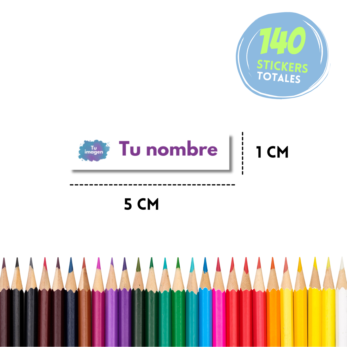 Etiquetas Escolares Personalizadas Libretas, Libros y Lápices, Tu diseño