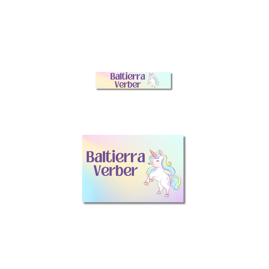 Unicornio, etiquetas ropa, personalizadas, textil, DTF
