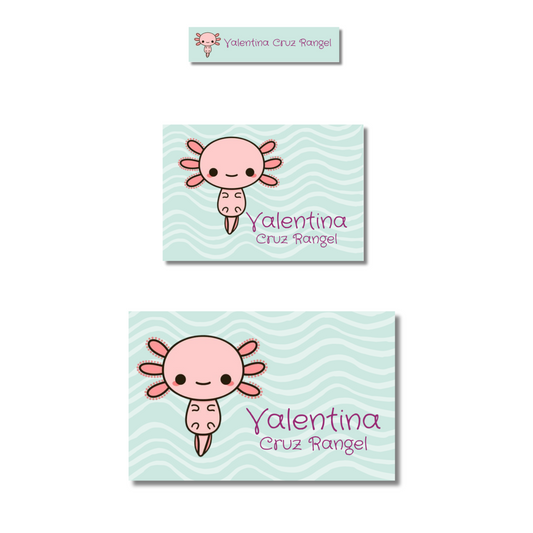 Ajolote etiquetas adhesivas personalizadas
