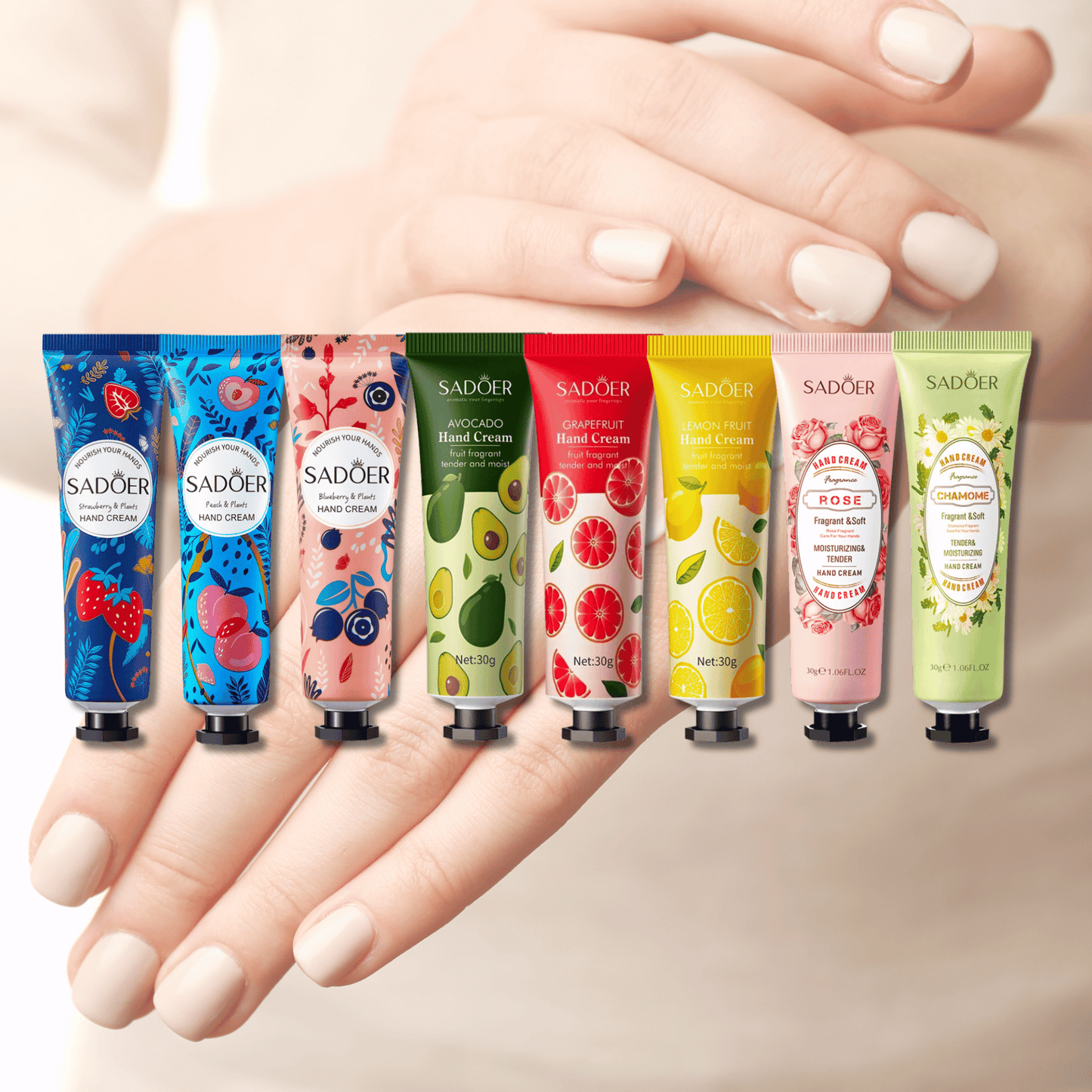 Crema de Manos de Bolsillo: Hidratación Rápida y Portátil Paquete con 8 Encantadores Aromas