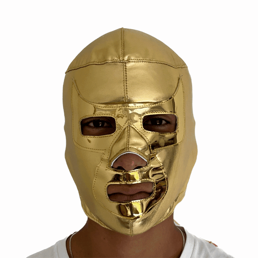 Mexican Luchador Masks | Unique Twist on Tradition, Shimmering Elegance, Sleek Style | Vibrant El Dorado Wrestling Mask