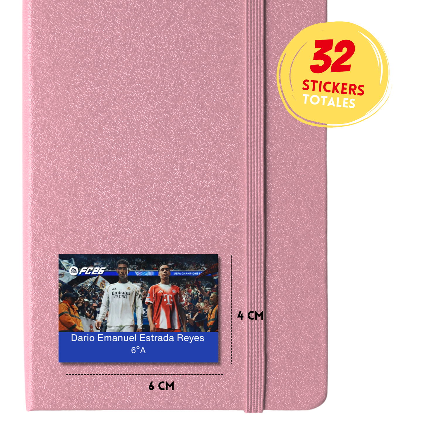 FC26, Etiquetas Escolares Personalizadas Libretas, Libros y Lápices