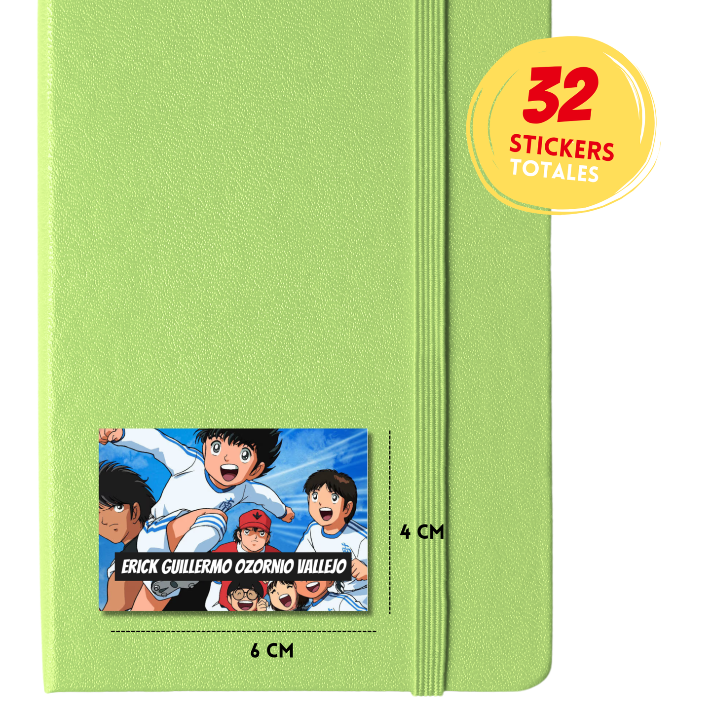 Super Campeones Oliver, Etiquetas Escolares Personalizadas Libretas, Libros y Lápices