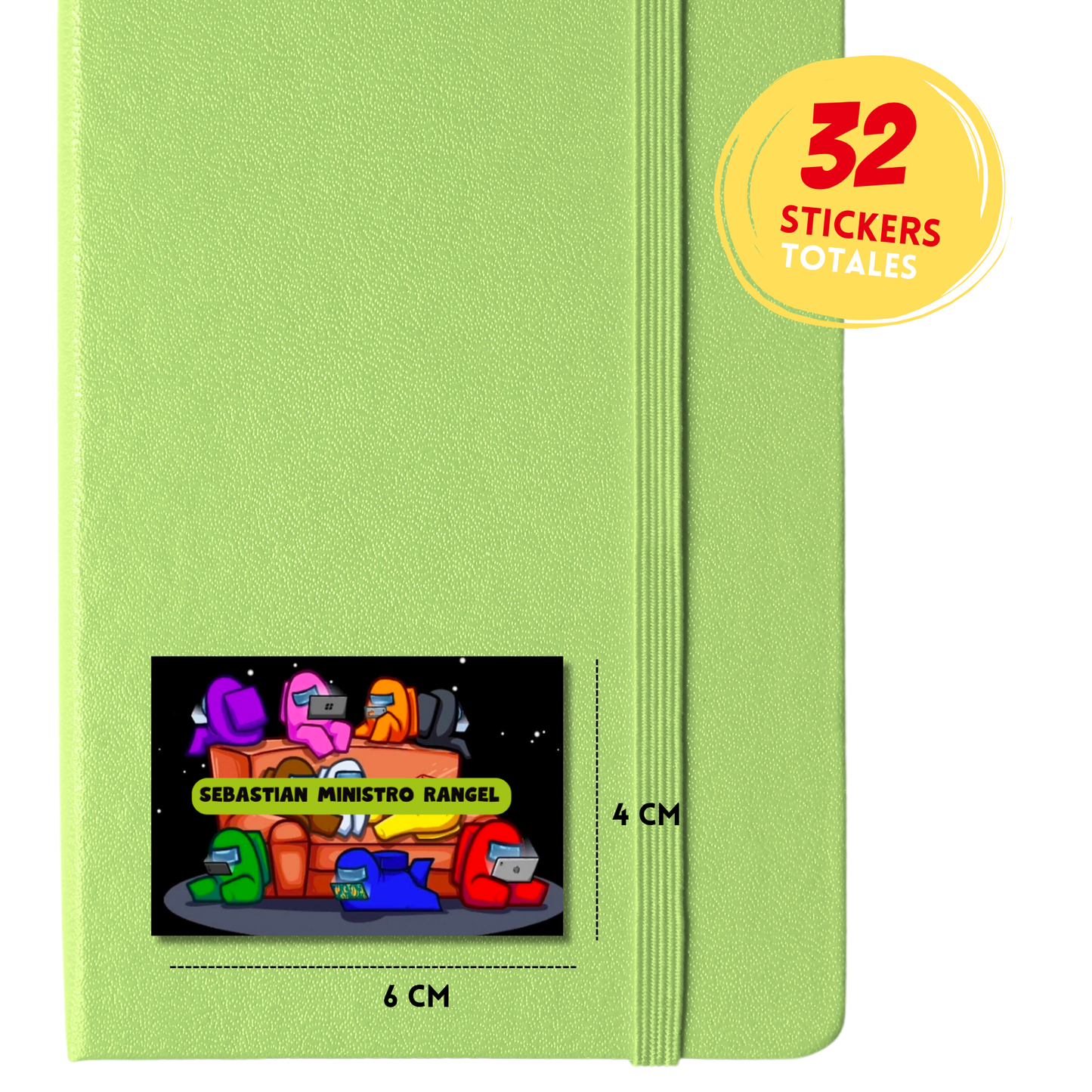 Among us amigos etiquetas adhesivas personalizadas tipo stickers