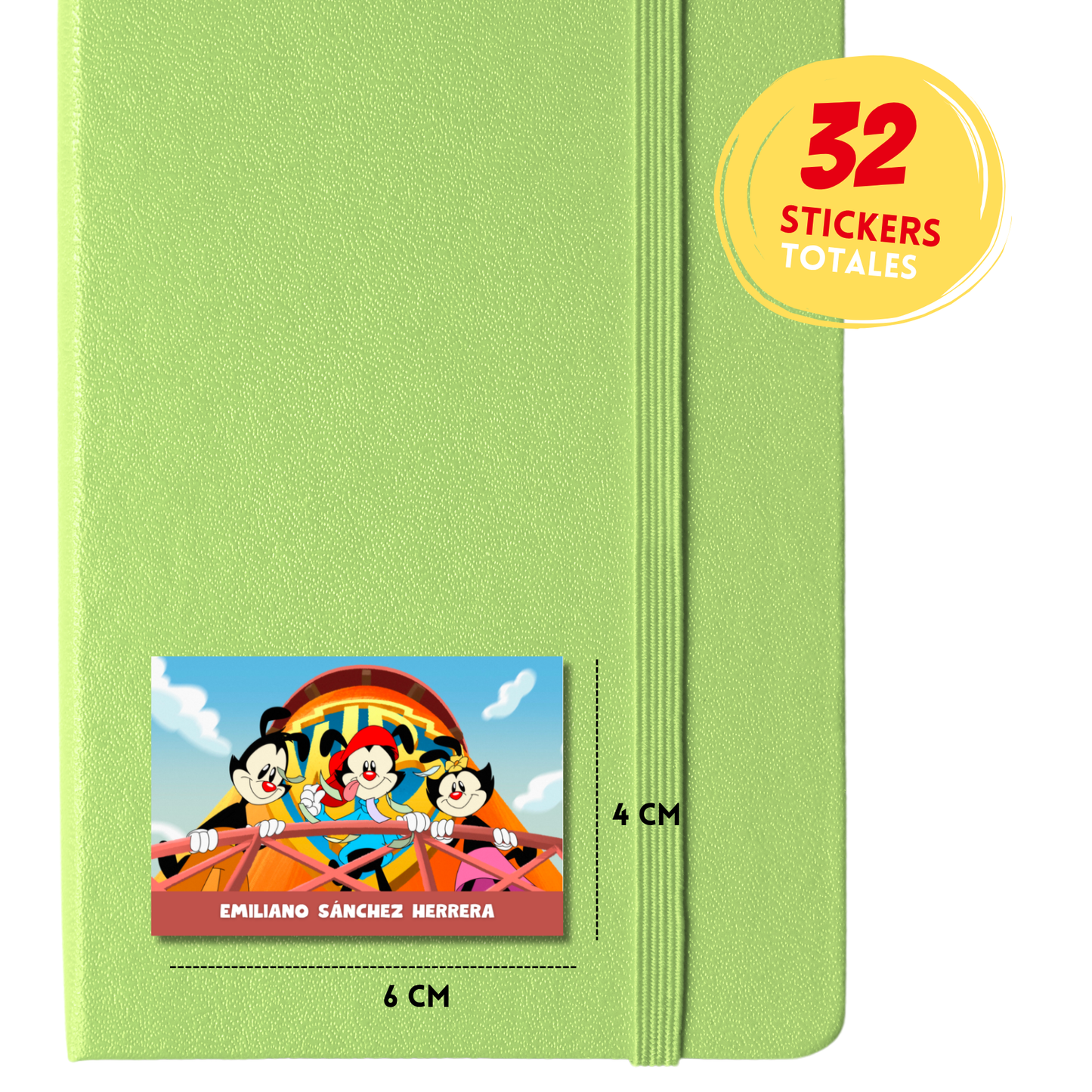 Animaniacs etiquetas adhesivas personalizadas tipo stickers