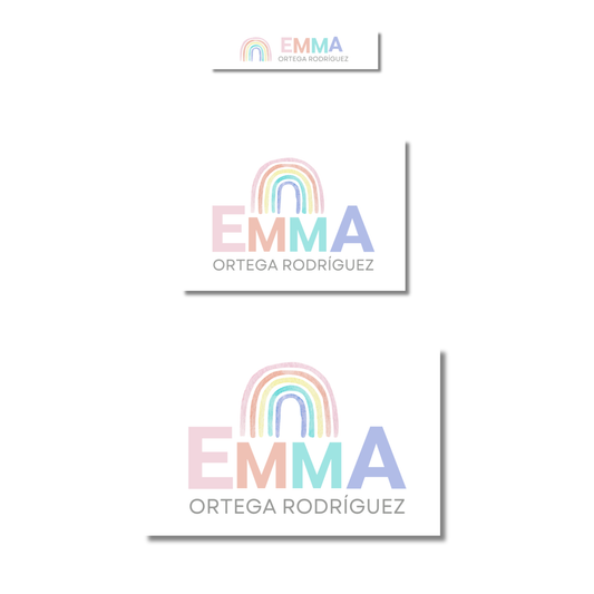 Arcoíris colores pasteles Etiquetas Escolares Personalizadas Libretas, Libros y Lápices (Copy) (Copy) (Copy)