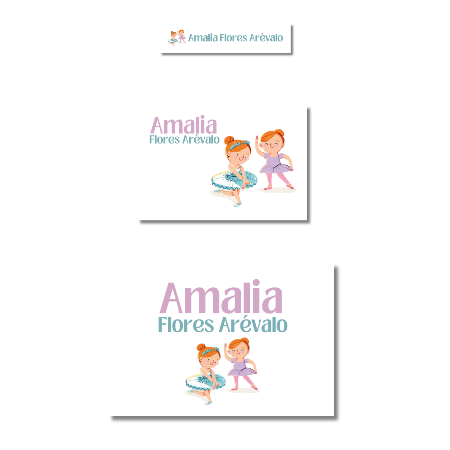 Bailarinas, Etiquetas Escolares Personalizadas Libretas, Libros y Lápices