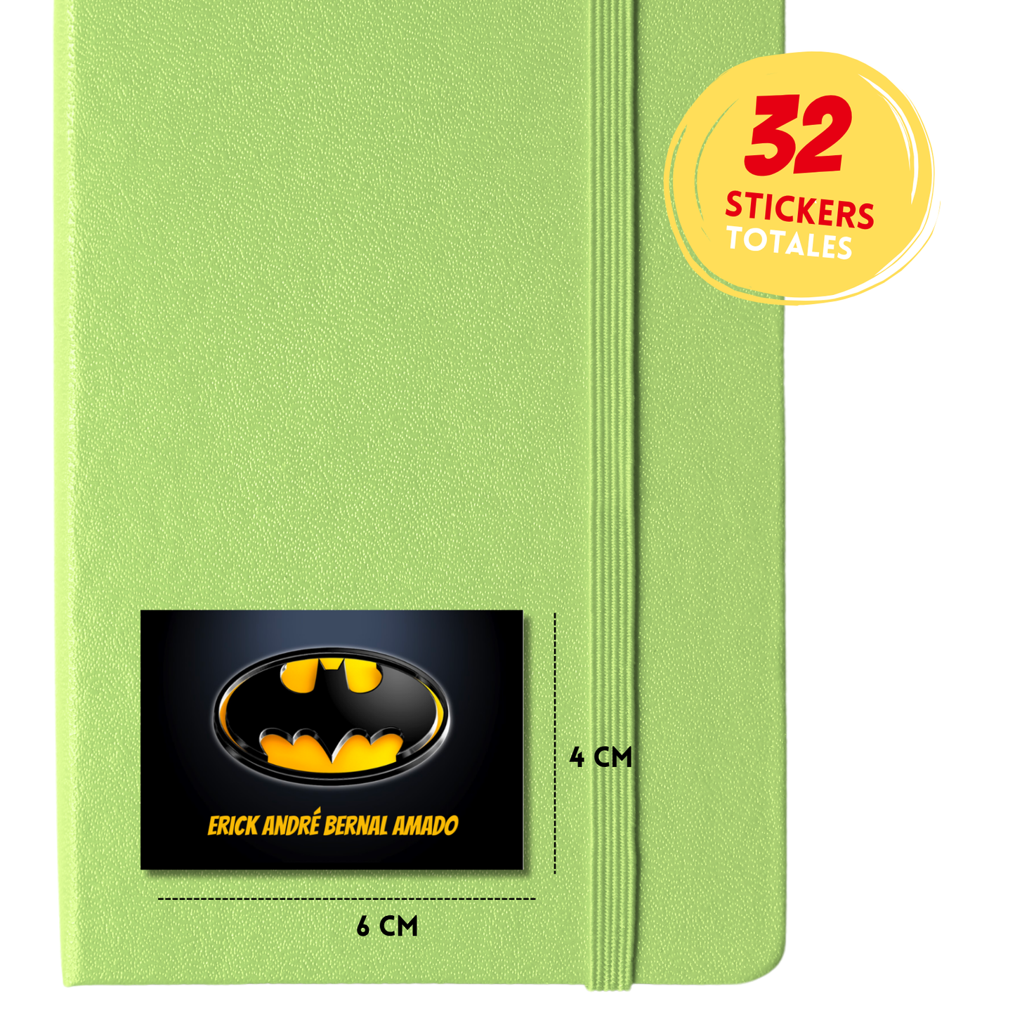Batman logo etiquetas adhesivas personalizadas tipo stickers
