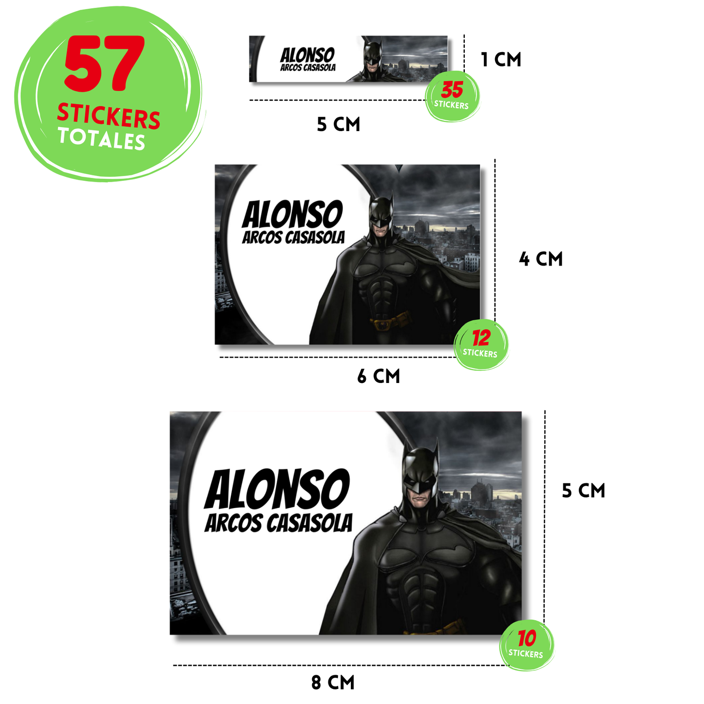 Batman en la ciudad Etiquetas Escolares Personalizadas Libretas, Libros y Lápices (Copy) (Copy) (Copy) (Copy)