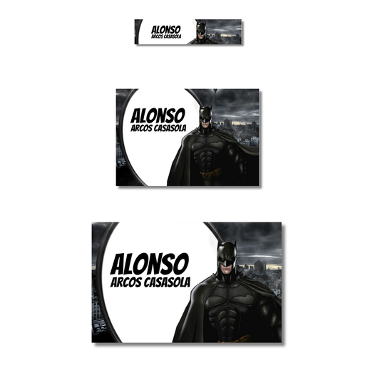 Batman en la ciudad Etiquetas Escolares Personalizadas Libretas, Libros y Lápices (Copy) (Copy) (Copy) (Copy)